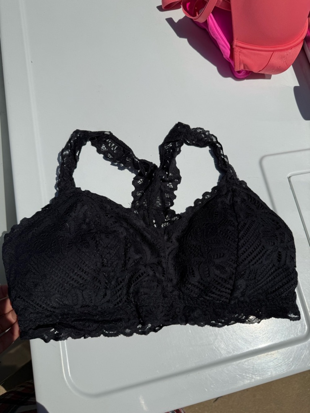 Black white blue maroon Lace Racerback Bralettes one or all deal